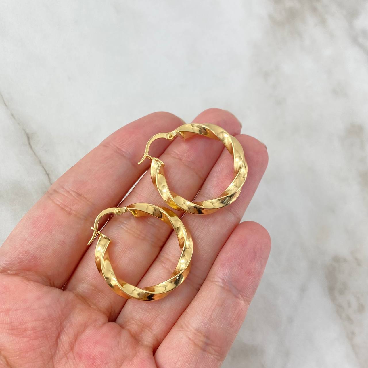 Hoop Earrings Hoop Earrings 3.65gr / 2.8cm / Twisted Yellow Gold