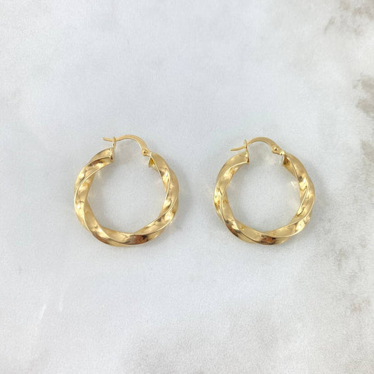 Hoop Earrings Hoop Earrings 3.65gr / 2.8cm / Twisted Yellow Gold