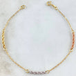 Rope Bracelet Classic Link 1.2gr / 17cm-20cm / Three Italian Spanish Golds 18K