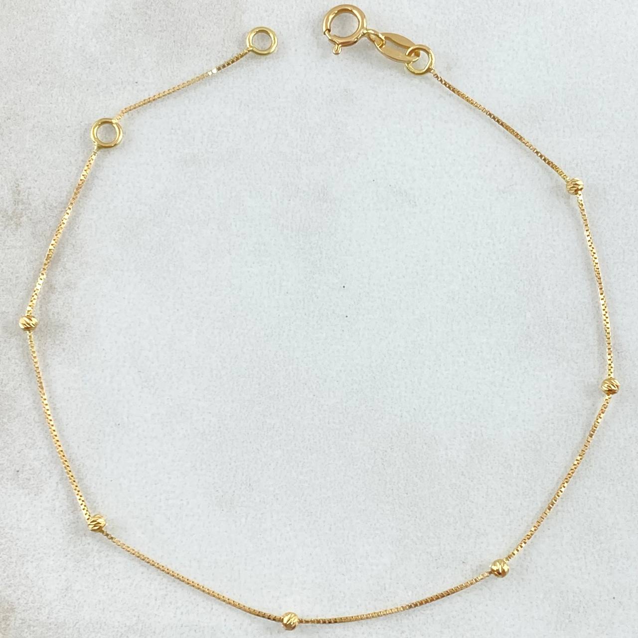Venetian Bracelet 0.75gr / 17cm-19cm / Italian Yellow Gold Special 18K