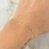Venetian Bracelet 0.75gr / 17cm-19cm / Italian Yellow Gold Special 18K