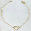 Classic Link Bracelet Heart 0.7gr / 14.5cm-17cm / Italian Special Yellow Gold 18K