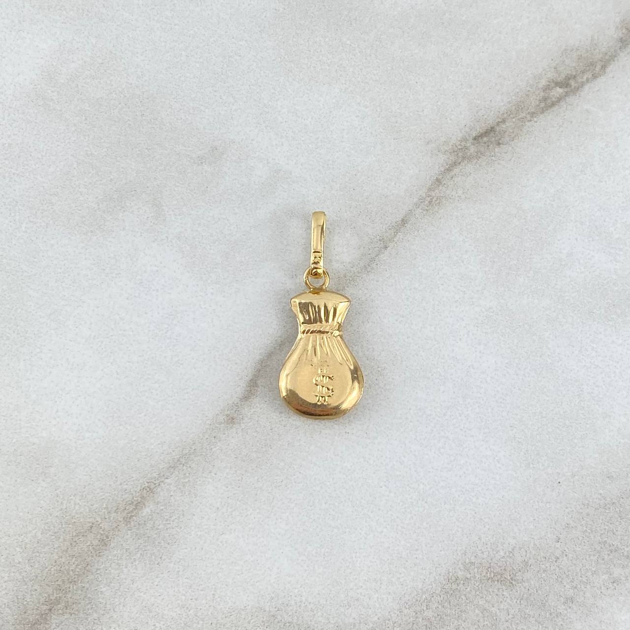 Pendant Flat Money Bag 0.55gr / 2.2cm / 18K Yellow Gold