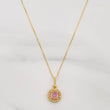 Set Cadena Veneciana + Dije Halo Circulo / 2.15 g / 17 3/4 in Oro Amarillo 18K