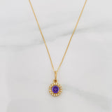 Set Cadena Veneciana + Dije Halo Circulo / 2.15 g / 17 3/4 in Oro Amarillo 18K