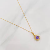 Set Cadena Veneciana + Dije Halo Circulo / 2.15 g / 17 3/4 in Oro Amarillo 18K
