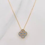 Set Cadena Veneciana + Dije Trebol / 2.25 g / 17 3/4 in Oro Amarillo 18K
