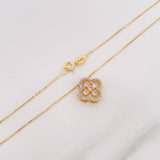 Set Cadena Veneciana + Dije Trebol / 2.3 g / 17 3/4 in Oro Amarillo 18K