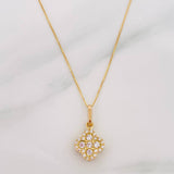Set Venetian Chain + Clover Pendant / 2.15 g / 17 3/4 in 18K Yellow Gold