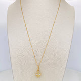 Set Venetian Chain + Clover Pendant / 2.15 g / 17 3/4 in 18K Yellow Gold