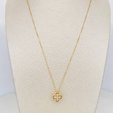 Set Cadena Veneciana + Dije Trebol / 2.55 g / 17 1/2 in Oro Amarillo 18K