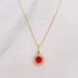 Set Cadena Veneciana + Dije Halo Circulo / 2.15 g / 17 3/4 in Oro Amarillo 18K