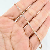 Military Adjustable Bracelet 3.75 g / 7 1/4 in - 7 3/4 in / 2 mm Three Golds 18K