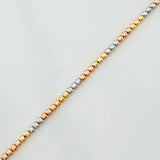 Military Adjustable Bracelet 3.75 g / 7 1/4 in - 7 3/4 in / 2 mm Three Golds 18K