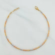 Military Adjustable Bracelet 3.75 g / 7 1/4 in - 7 3/4 in / 2 mm Three Golds 18K