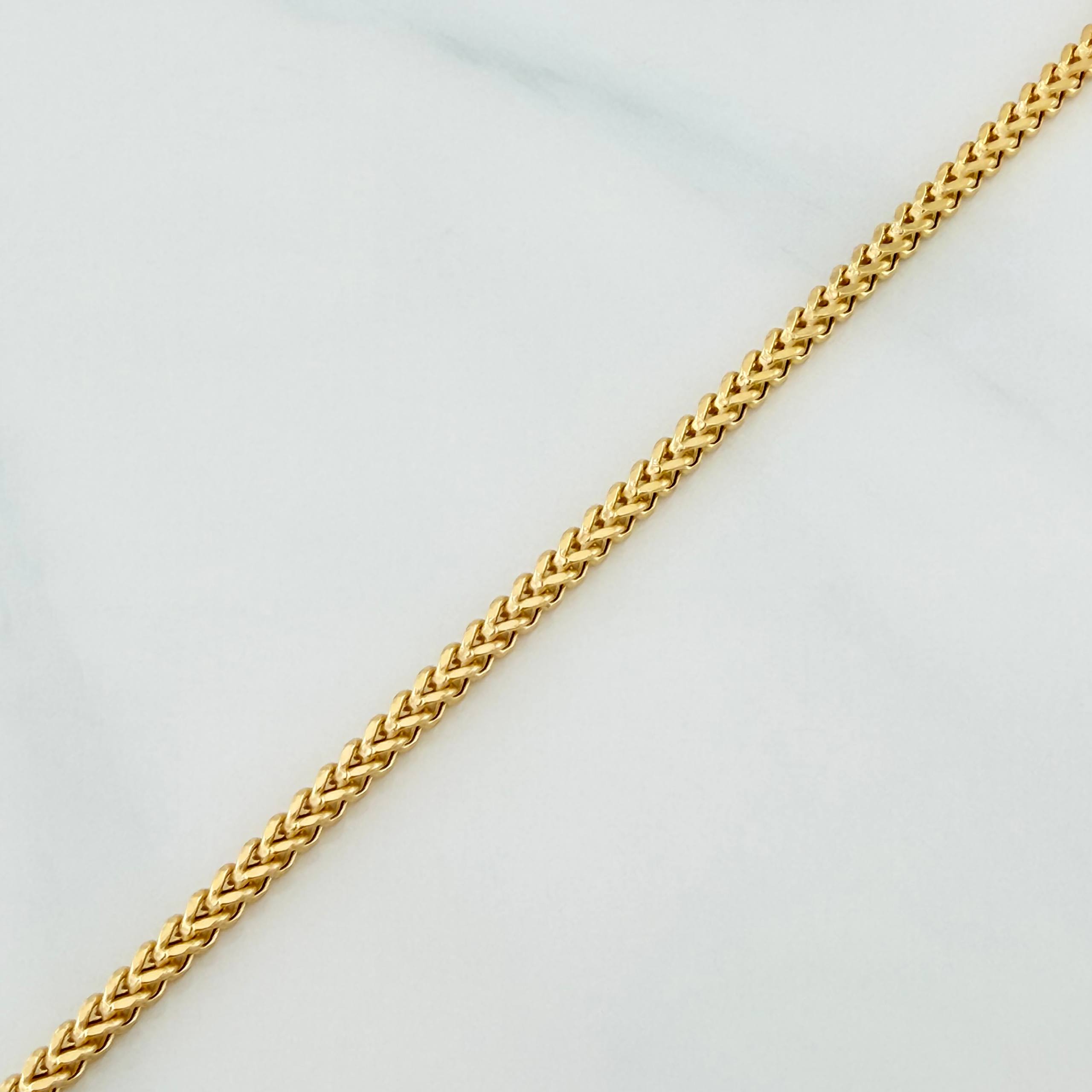 Pulso Franco 3.2 g / 8 in / 2.2 mm Oro Amarillo 18K