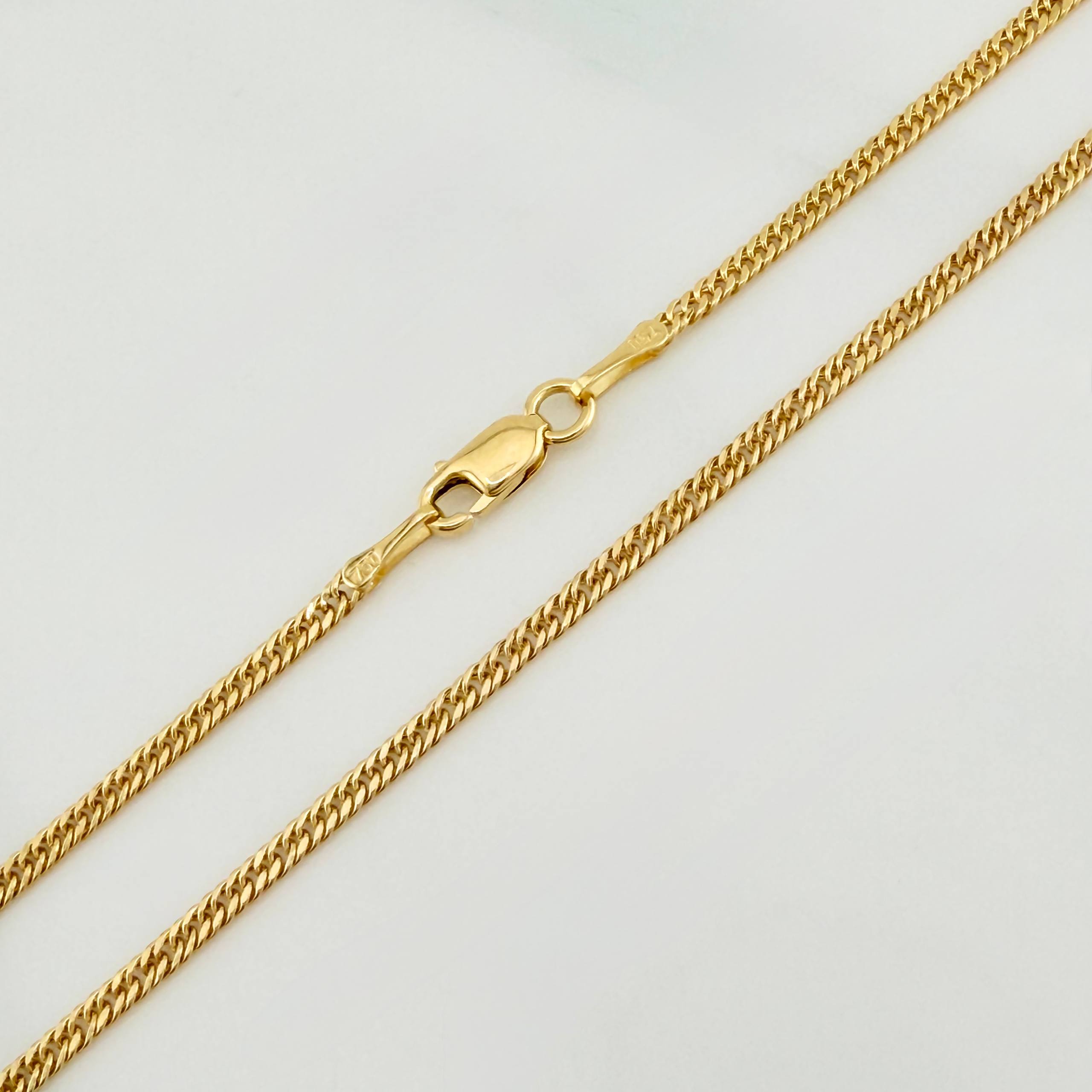 Cadena Cubana Reticulada 2.45 g / 20 in / 1.9 mm Oro Amarillo 18K