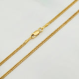 Cadena Cubana Reticulada 2.45 g / 20 in / 1.9 mm Oro Amarillo 18K