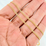 Cadena Cubana Reticulada 2.45 g / 20 in / 1.9 mm Oro Amarillo 18K