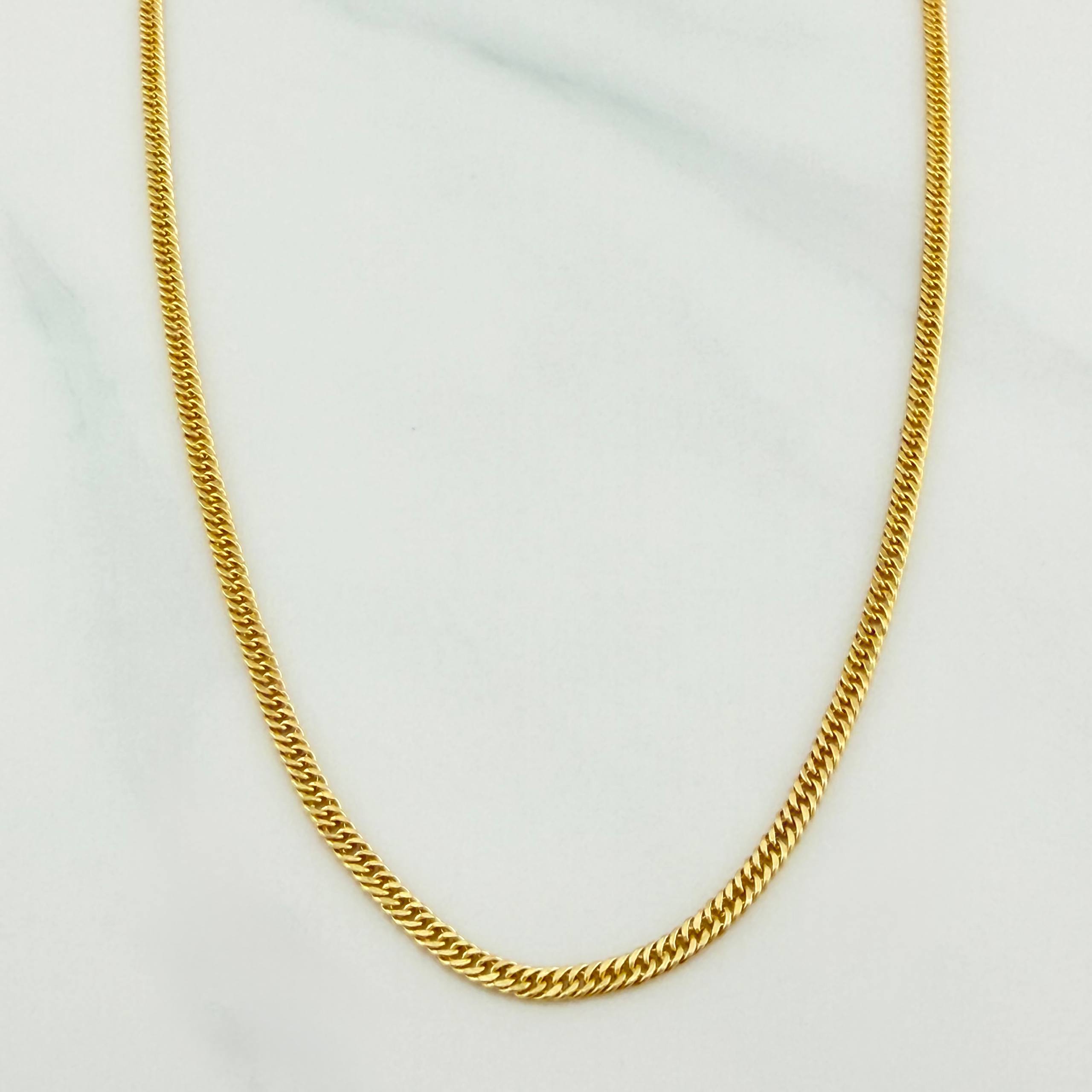 Cadena Cubana Reticulada 2.45 g / 20 in / 1.9 mm Oro Amarillo 18K
