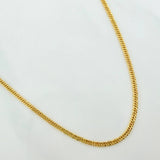 Cadena Cubana Reticulada 2.45 g / 20 in / 1.9 mm Oro Amarillo 18K