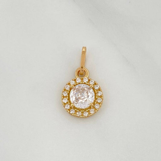 Dije Halo Circulo 1.7 g / 3/4 in Oro Amarillo 18K