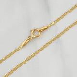 Flat Mariner Chain 1.75 g / 19 3/4 in / 1.5 mm 18K Yellow Gold