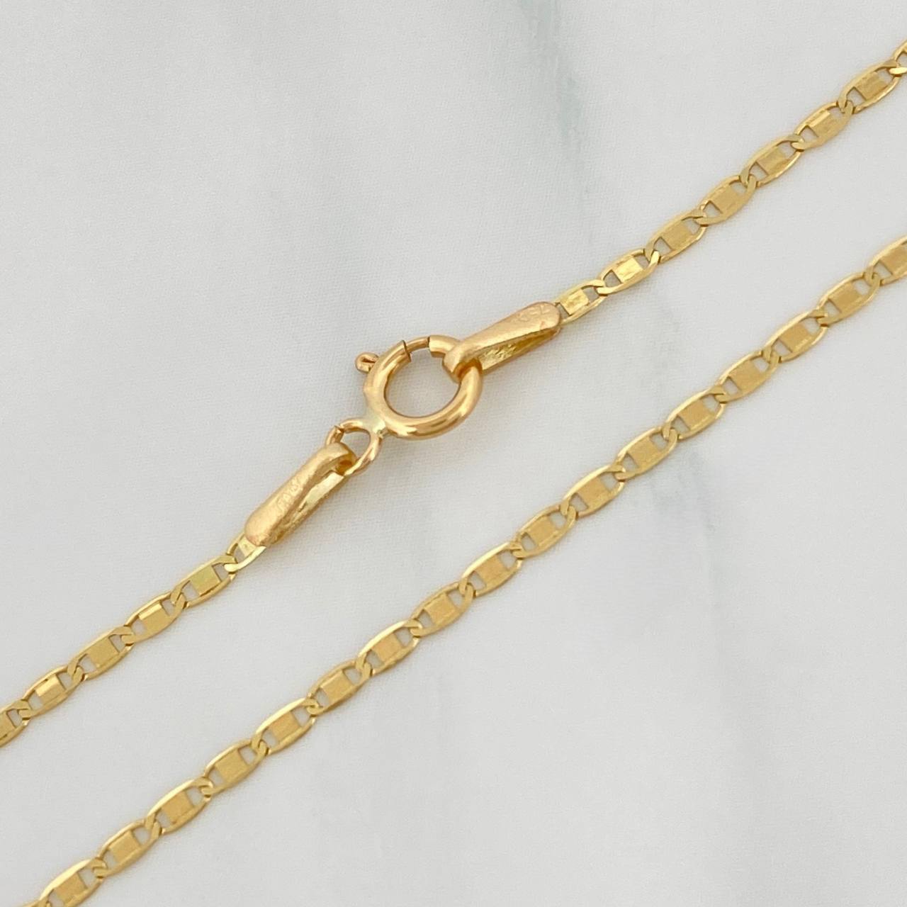 Flat Mariner Chain 1.8 g / 23 1/2 in / 1.5 mm 18K Yellow Gold