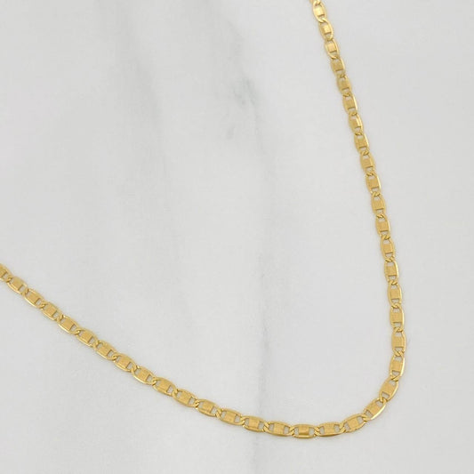 Flat Mariner Chain 1.8 g / 19 3/4 in / 1.2 mm Yellow Gold 18K