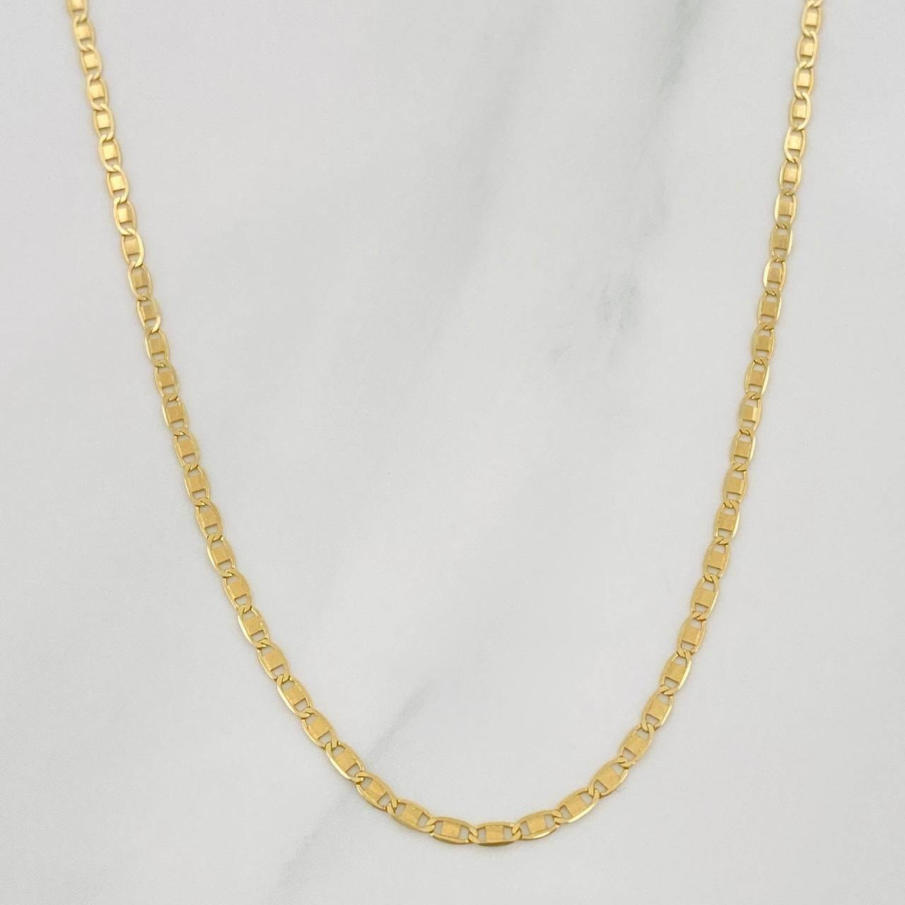 Cadena Escalera Plana 1.8 g / 50 cm / 1.2 mm Oro Amarillo 18K