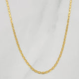 Cadena Escalera Plana 2.25g / 18 in / 2.4mm Oro Amarillo 18K