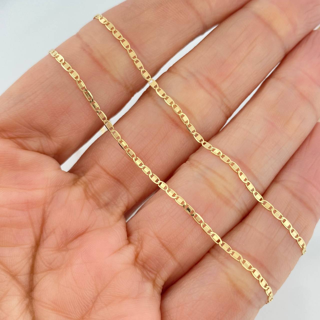 Flat Mariner Chain 1.8 g / 19 3/4 in / 1.2 mm Yellow Gold 18K