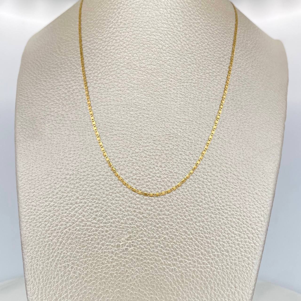 Flat Mariner Chain 1.8 g / 19 3/4 in / 1.2 mm Yellow Gold 18K
