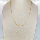Flat Mariner Chain 1.8 g / 19 3/4 in / 1.2 mm Yellow Gold 18K