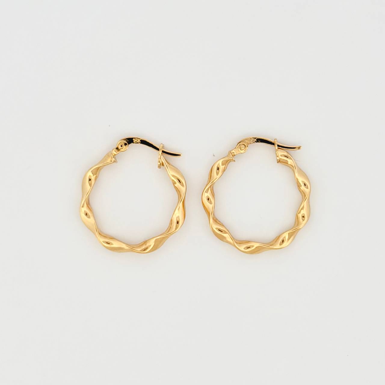Hoop Earrings Nico 1.6gr / 1 in / Yellow Gold 18K