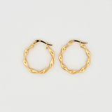Hoop Earrings Nico 1.6gr / 1 in / Yellow Gold 18K