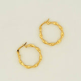 Hoop Earrings Nico 1.6gr / 1 in / Yellow Gold 18K