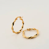 Hoop Earrings Nico 1.6gr / 1 in / Yellow Gold 18K
