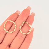 Hoop Earrings Nico 1.6gr / 1 in / Yellow Gold 18K