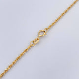 Set Rope Chain and Pendant+ Virgin of Guadalupe 1.1gr / 15 1/2 in / 1.16mm 18K Yellow Gold $