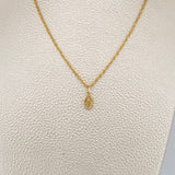 Set Cadena y Dije Lazo+ Virgen Milagrosa 1.4gr / 15 3/4 in / 1.44mm Oro Amarillo 18K $