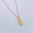 Venetian Chain and Pendant Set+Miraculous Virgin 1.9gr / 17 3/4 in / 0.55mm Yellow Gold 18K $