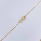 Set Cadena y Dije Veneciana+Virgen Milagrosa 1.5gr / 15 3/4 in / 0.43mm Oro Amarillo 18K $