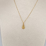 Venetian Chain and Pendant Set+Miraculous Virgin 1.9gr / 17 3/4 in / 0.55mm Yellow Gold 18K $