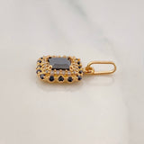 Dije Halo Cuadrado 2 g / 3/4 in Oro Amarillo 18K