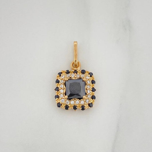 Dije Halo Cuadrado 2 g / 3/4 in Oro Amarillo 18K