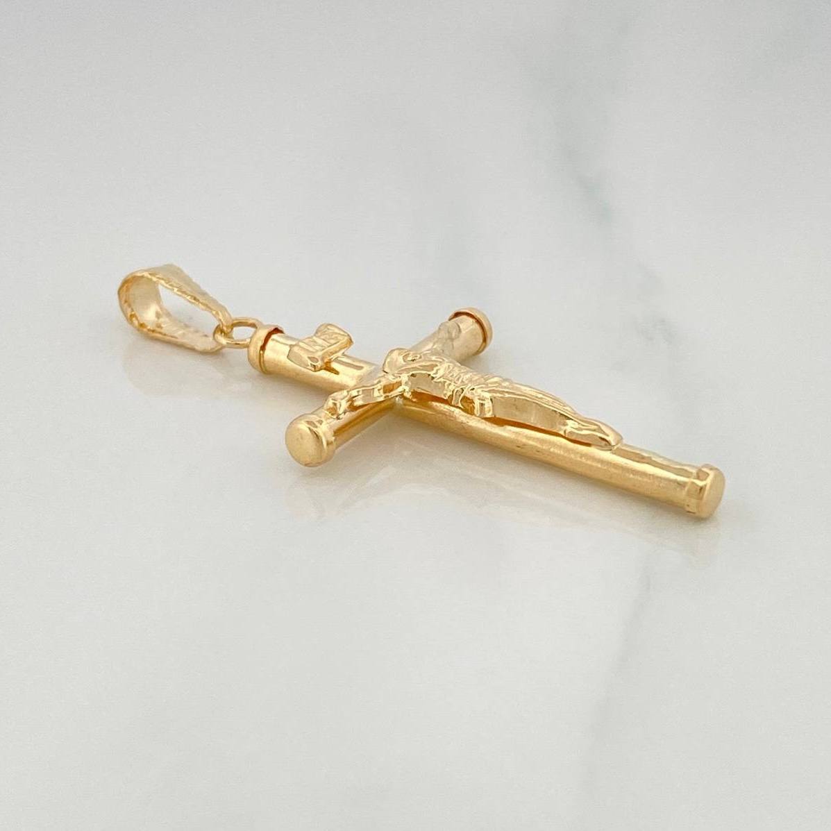 Pendant Cross Christ 1.75 g / 1 3/4 in 18K Yellow Gold