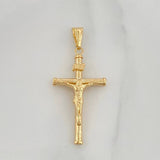 Pendant Cross Christ 1.75 g / 1 3/4 in 18K Yellow Gold
