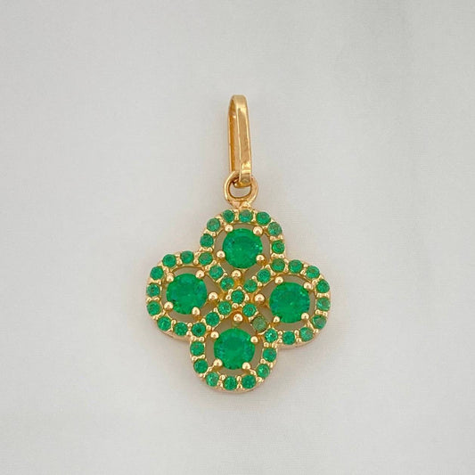 Dije Trebol 1.6 g / 3/4 in Oro Amarillo 18K