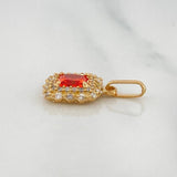 Square Halo Pendant 2.05 g / 3/4 in 18K Yellow Gold